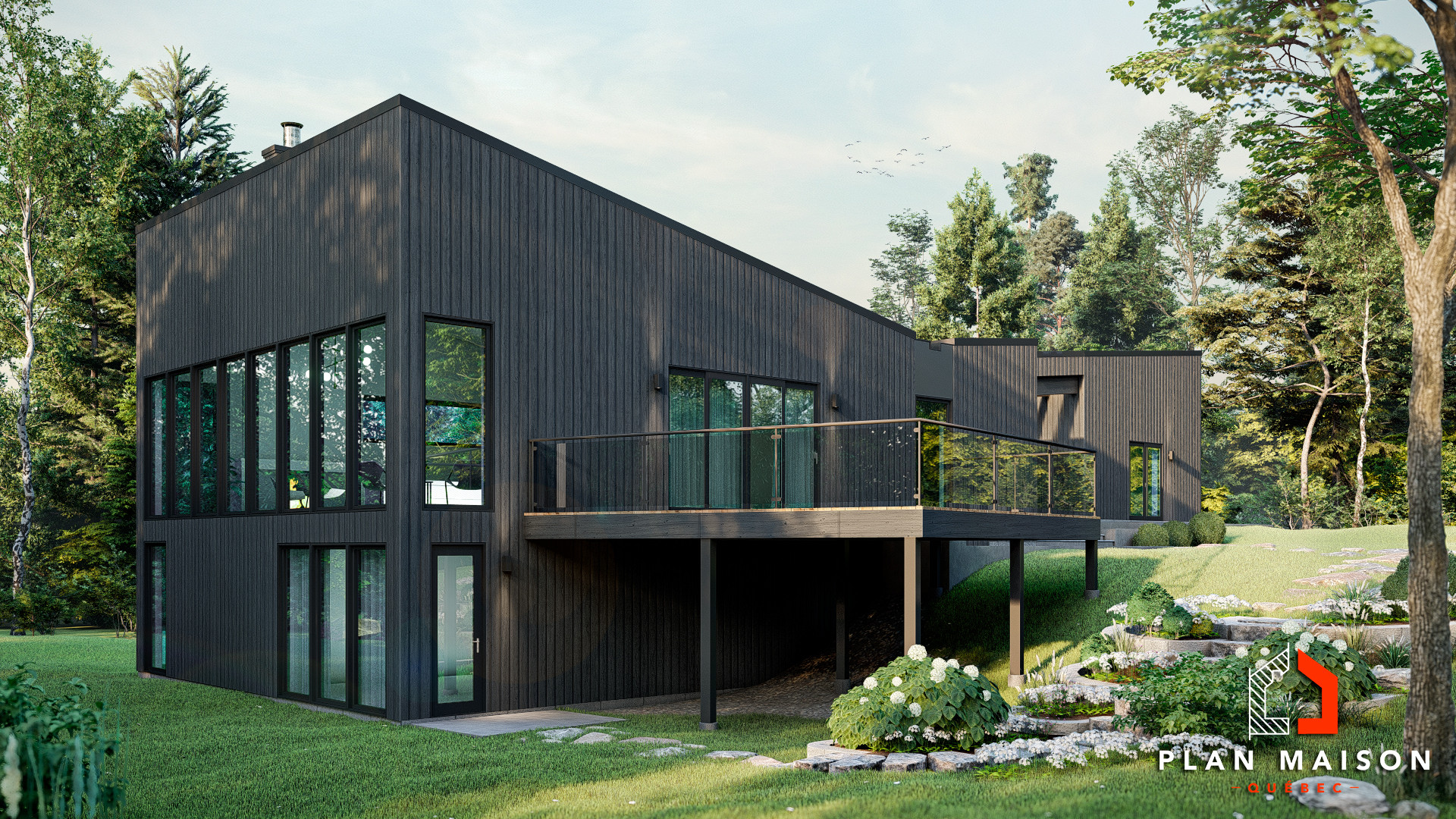 House with detached garage Plan Maison Québec